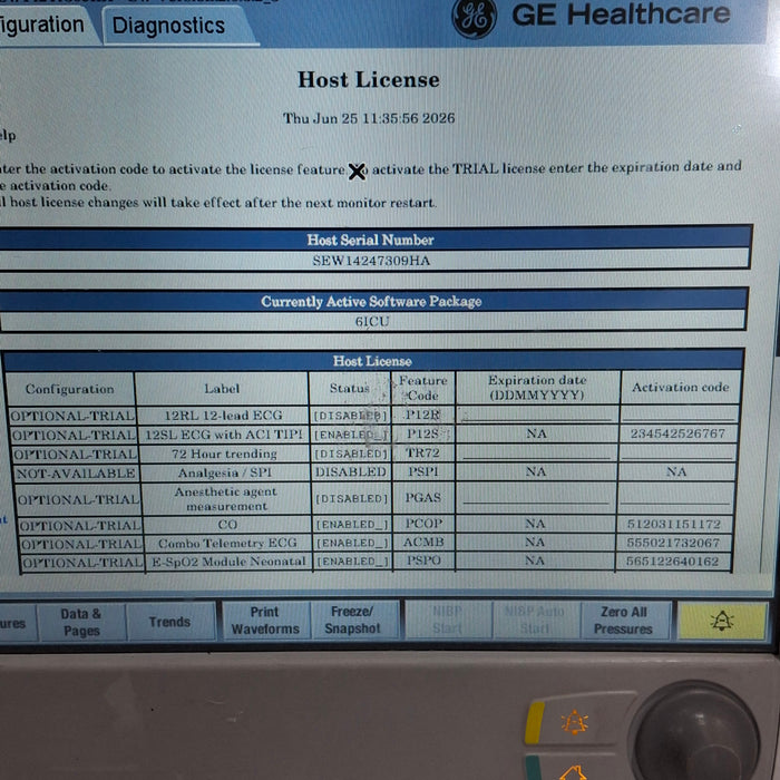GE Healthcare Carescape B650 Critical Care Patient Monitor