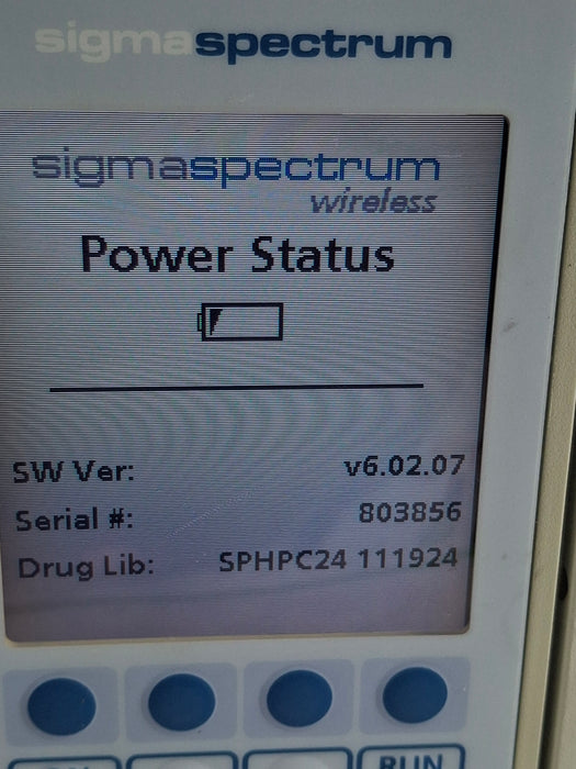Baxter Sigma Spectrum 6.02.07 with A/B/G/N Battery Infusion Pump