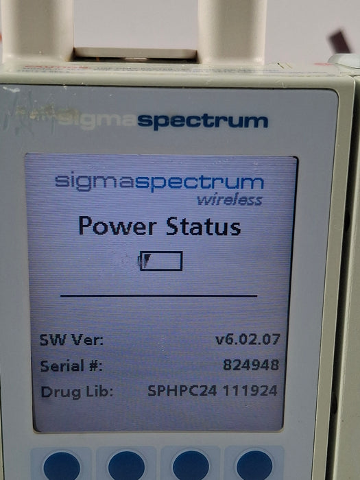 Baxter Sigma Spectrum 6.02.07 with A/B/G/N Battery Infusion Pump