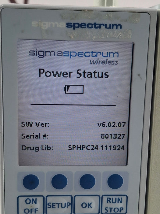 Baxter Sigma Spectrum 6.02.07 with B/G Battery Infusion Pump