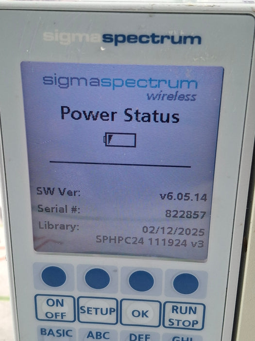 Baxter Sigma Spectrum 6.05.14 with B/G Battery Infusion Pump