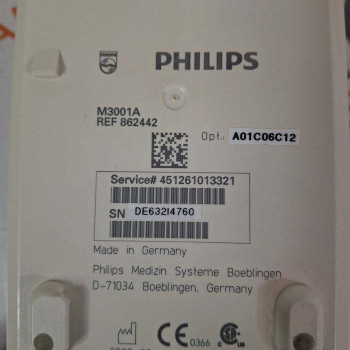 Philips M3001A-A01C06C12 Fast SpO2, NIBP, 12 lead ECG, Temp, IBP MMS Module