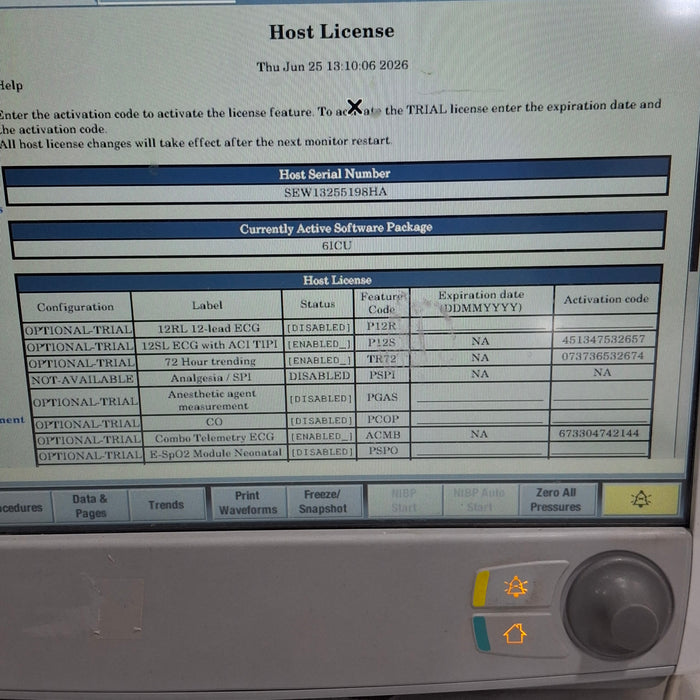 GE Healthcare Carescape B650 Critical Care Patient Monitor