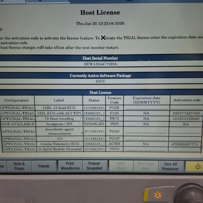 GE Healthcare Carescape B650 Critical Care Patient Monitor