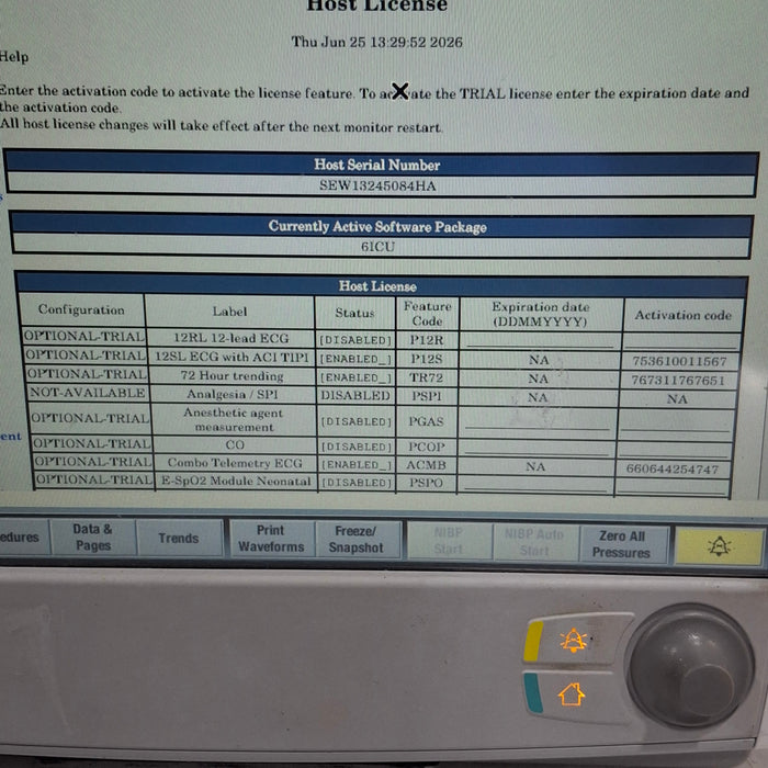GE Healthcare Carescape B650 Critical Care Patient Monitor