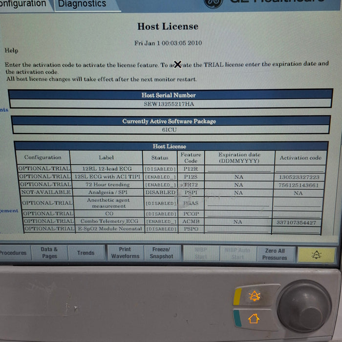 GE Healthcare Carescape B650 Critical Care Patient Monitor