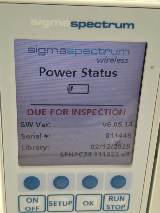 Baxter Sigma Spectrum 6.05.14 with B/G Battery Infusion Pump