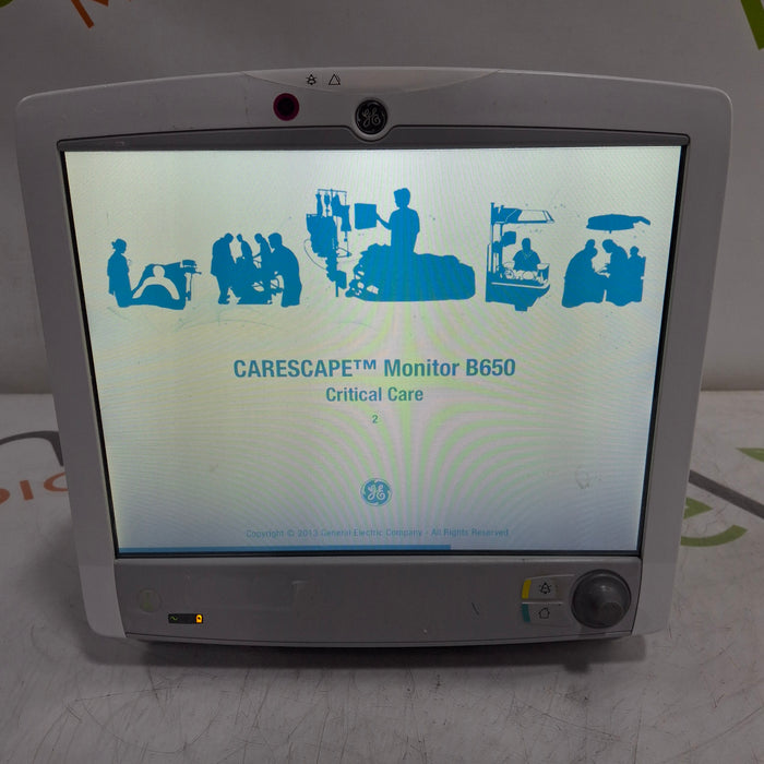 GE Healthcare Carescape B650 Critical Care Patient Monitor
