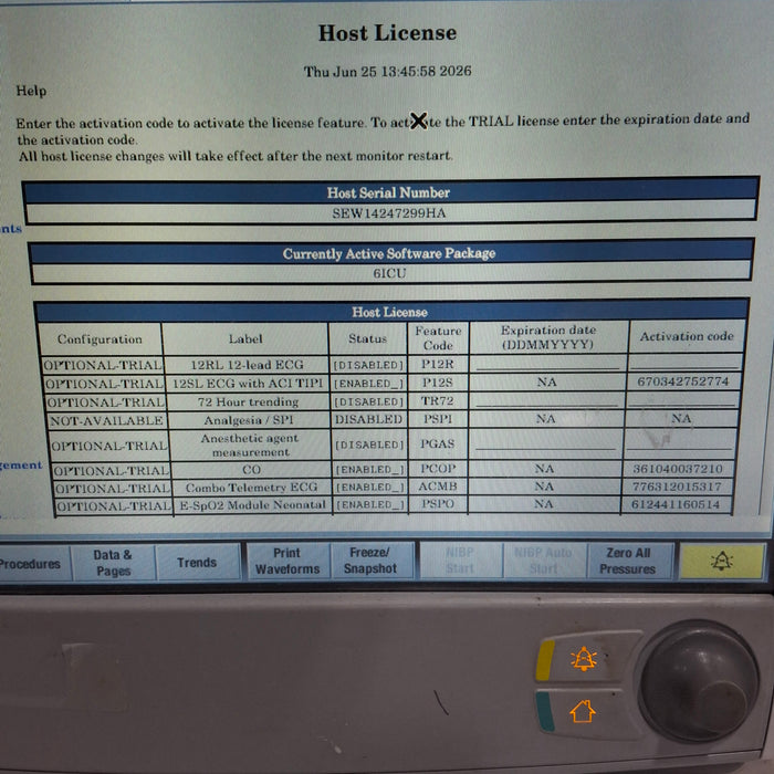 GE Healthcare Carescape B650 Critical Care Patient Monitor