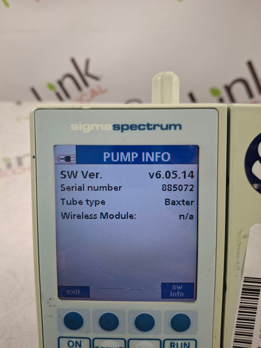 Baxter Sigma Spectrum with B/G Battery Infusion Pump