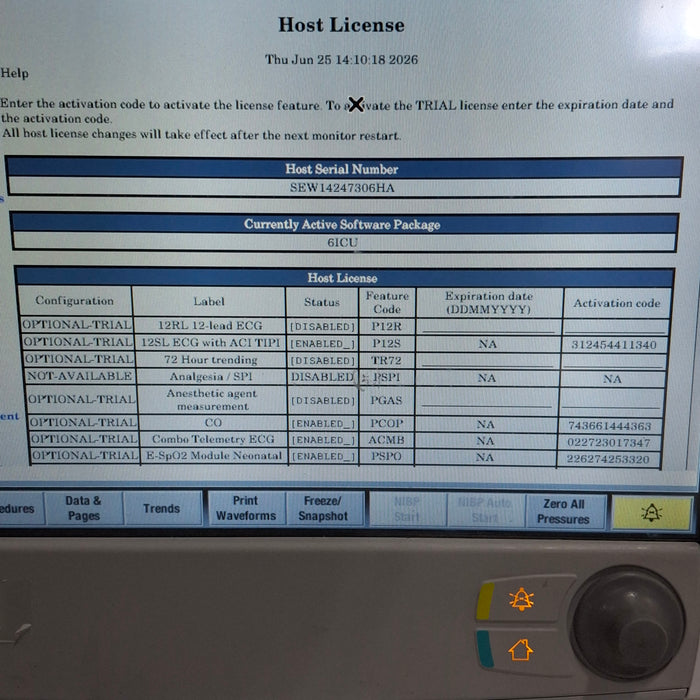 GE Healthcare Carescape B650 Critical Care Patient Monitor