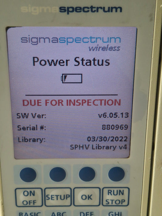 Baxter Sigma Spectrum 6.05.13 with B/G Battery Infusion Pump