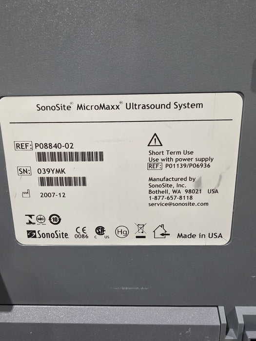 Sonosite Micromaxx Portable Ultrasound