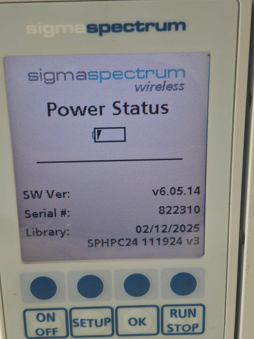 Baxter Sigma Spectrum 6.05.14 with B/G Battery Infusion Pump