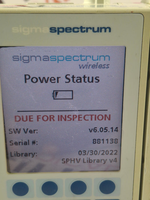 Baxter Sigma Spectrum 6.05.14 with B/G Battery Infusion Pump