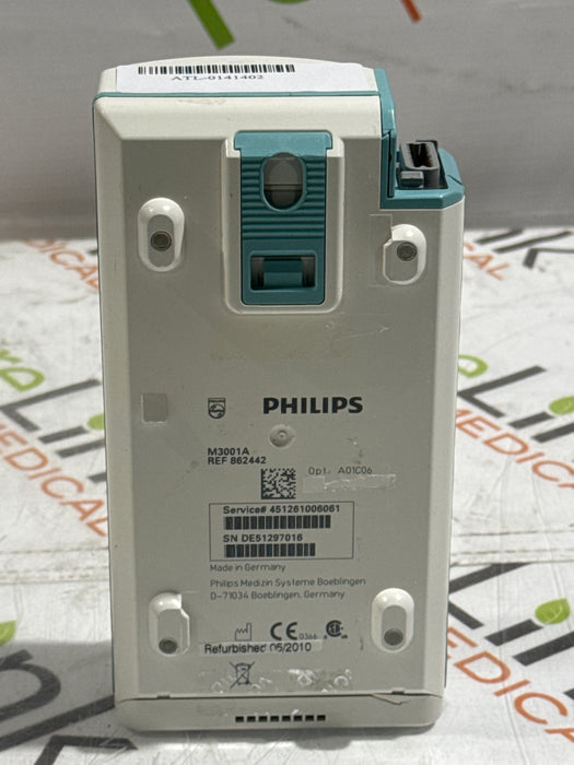 Philips M3001A-A01C06 Fast SpO2, NIBP, ECG, Temp, IBP MMS Module