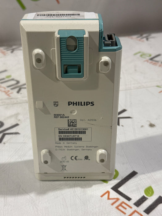 Philips M3001A-A01C06 Fast SpO2, NIBP, ECG, Temp, IBP MMS Module