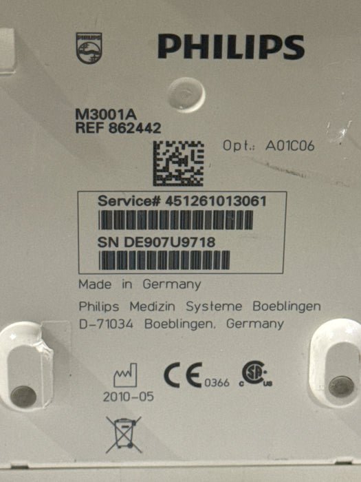 Philips M3001A-A01C06 Fast SpO2, NIBP, ECG, Temp, IBP MMS Module