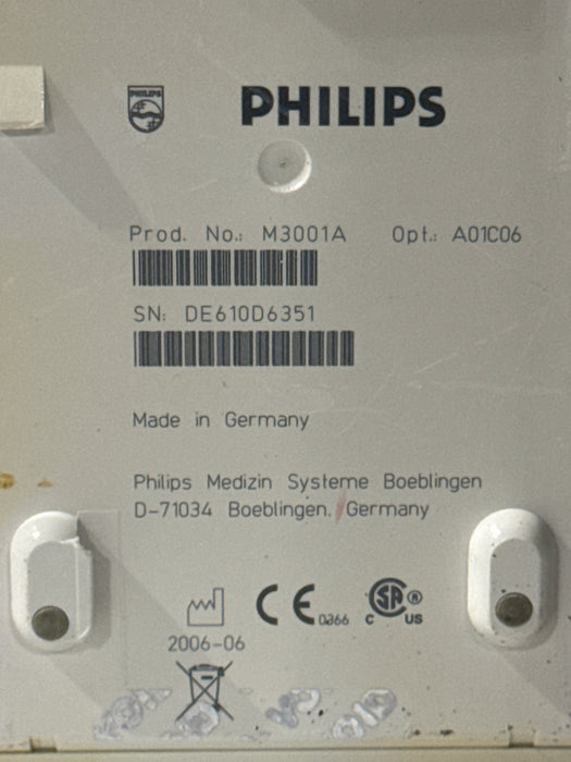 Philips M3001A-A01C06 Fast SpO2, NIBP, ECG, Temp, IBP MMS Module