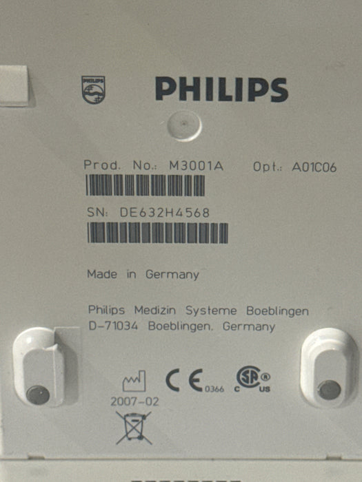 Philips M3001A-A01C06 Fast SpO2, NIBP, ECG, Temp, IBP MMS Module
