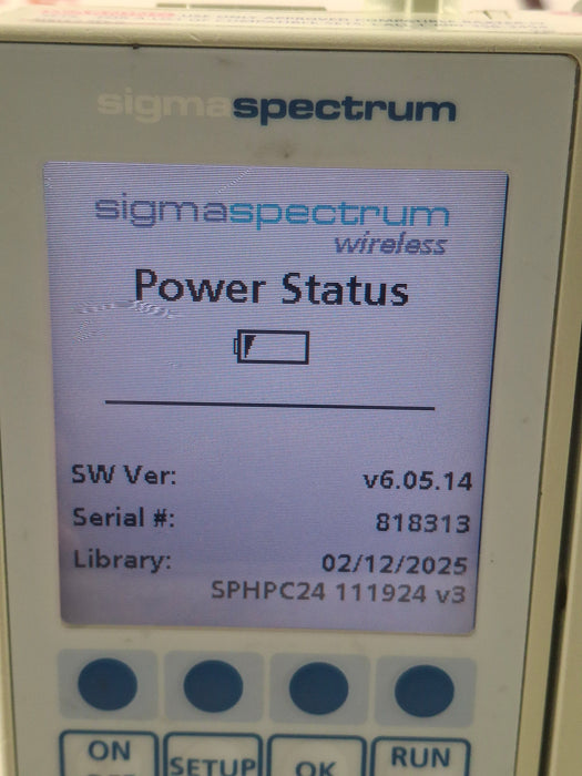Baxter Sigma Spectrum 6.05.14 with B/G Battery Infusion Pump