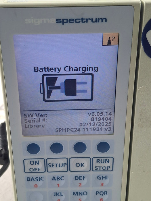 Baxter Sigma Spectrum 6.05.14 with B/G Battery Infusion Pump