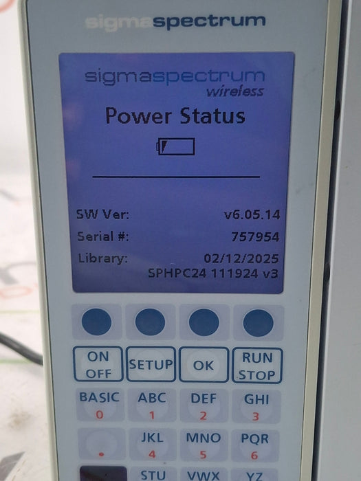 Baxter Sigma Spectrum 6.05.14 with B/G Battery Infusion Pump