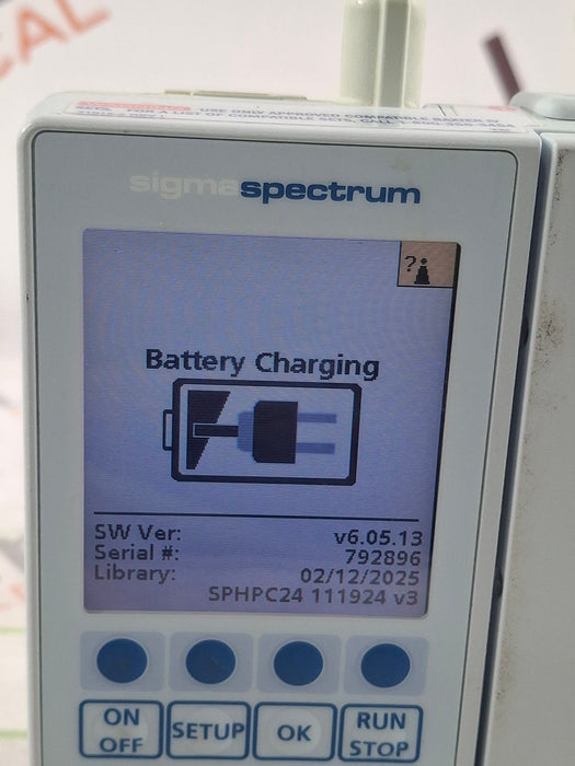Baxter Sigma Spectrum 6.05.13 with B/G Battery Infusion Pump