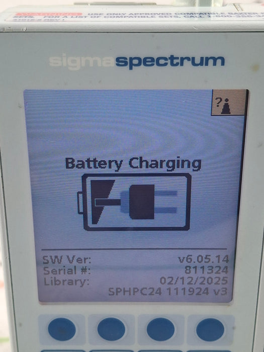 Baxter Sigma Spectrum 6.05.14 with B/G Battery Infusion Pump