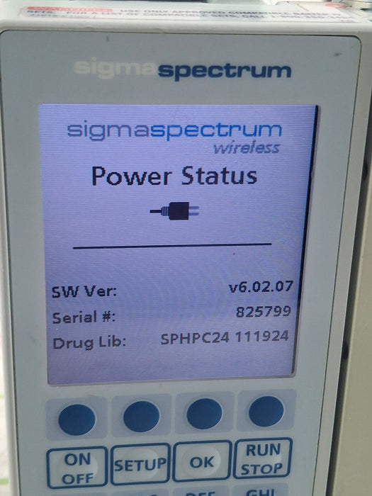 Baxter Sigma Spectrum 6.02.07 with A/B/G/N Battery Infusion Pump