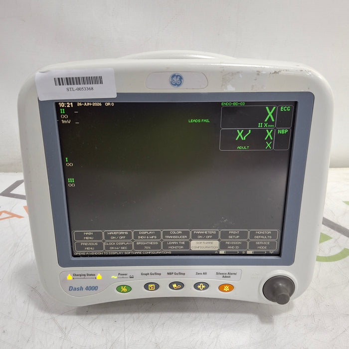 GE Healthcare Dash 4000 - GE/Nellcor SpO2 Patient Monitor