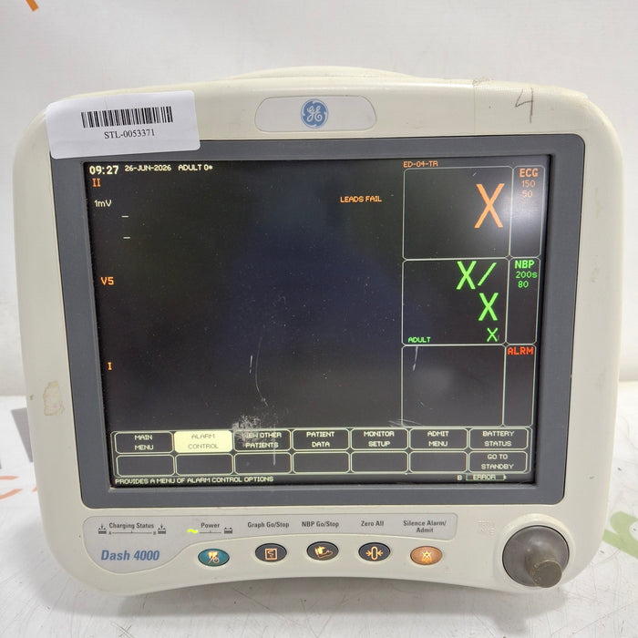 GE Healthcare Dash 4000 - GE/Nellcor SpO2 Patient Monitor