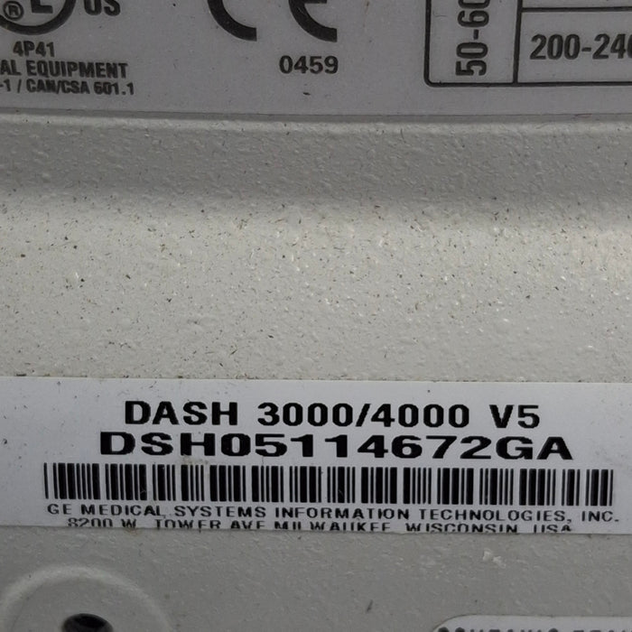 GE Healthcare Dash 4000 - GE/Nellcor SpO2 Patient Monitor