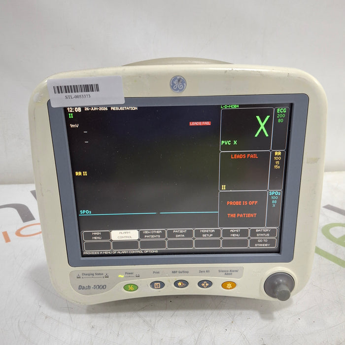 GE Healthcare Dash 4000 - Masimo SpO2 Patient Monitor