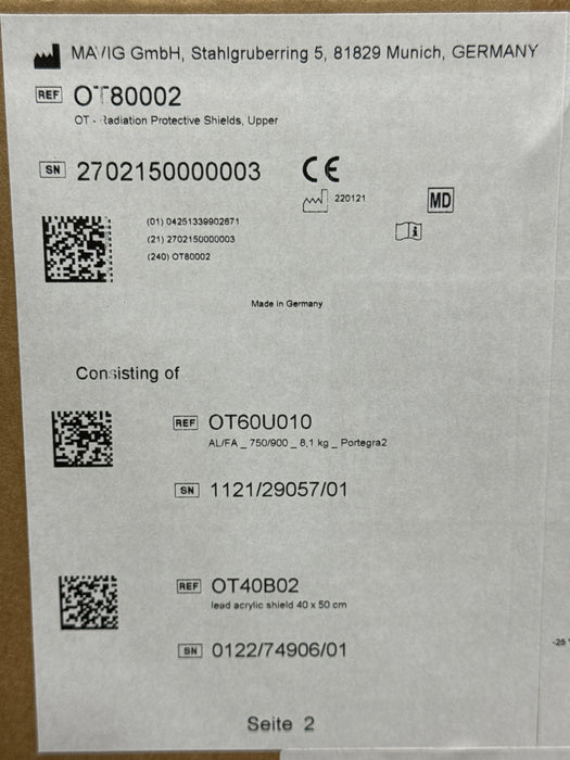 Mavig OT80002 Radiation Protective Shields