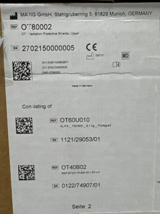 Mavig OT80002 Radiation Protective Shields