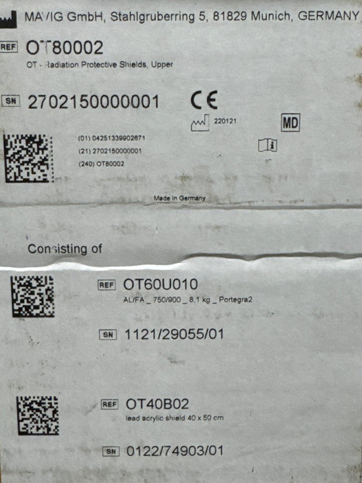 Mavig OT80002 Radiation Protective Shields