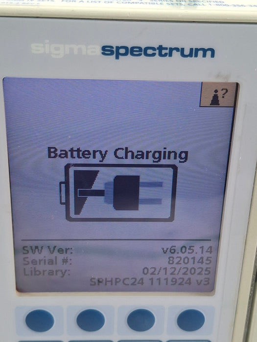 Baxter Sigma Spectrum 6.05.14 with B/G Battery Infusion Pump