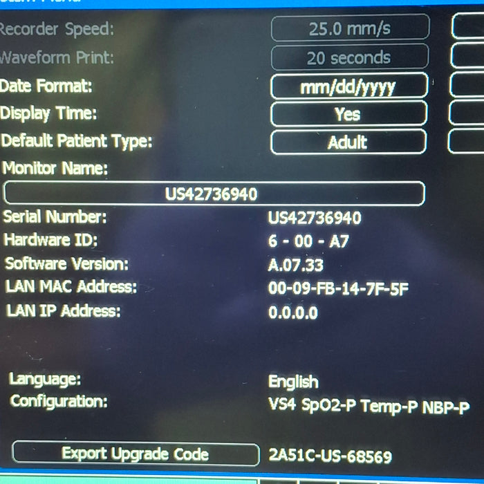 Philips SureSigns VS4 Vital Signs Monitor