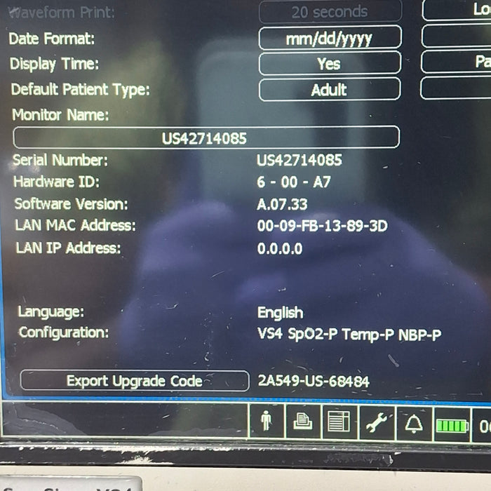 Philips SureSigns VS4 Vital Signs Monitor