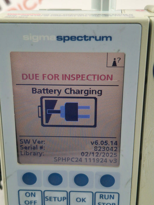 Baxter Sigma Spectrum 6.05.14 with B/G Battery Infusion Pump
