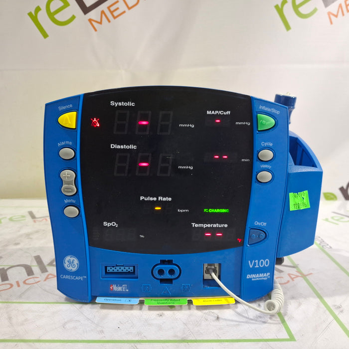 GE Healthcare Dinamap V100 - NIBP, SpO2, Temp Vital Signs Monitor