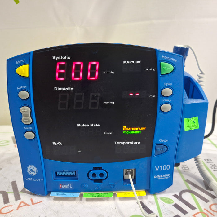 GE Healthcare Dinamap V100 - NIBP, SpO2, Temp Vital Signs Monitor