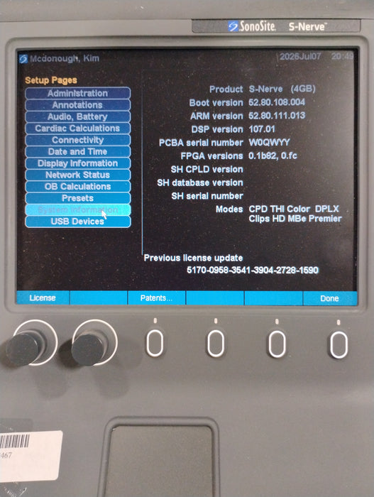Sonosite S-Nerve Ultrasound
