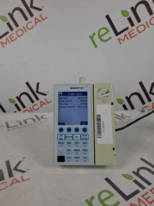 Baxter Sigma Spectrum 6.05.14 with B/G Battery Infusion Pump