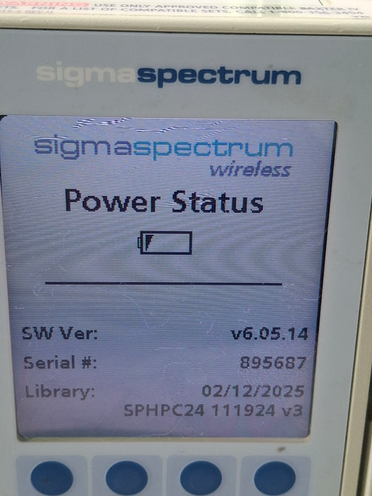 Baxter Sigma Spectrum 6.05.14 with B/G Battery Infusion Pump