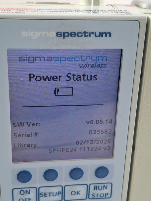 Baxter Sigma Spectrum 6.05.14 with B/G Battery Infusion Pump