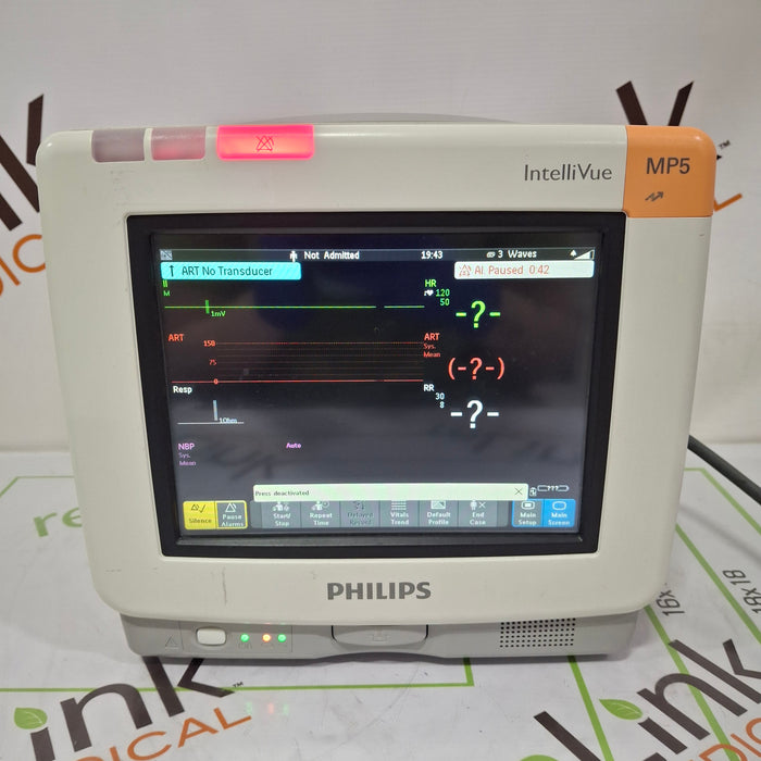 Philips Intellivue MP5 - ECG, Fast SpO2, NIBP, Press, Temp Patient Monitor