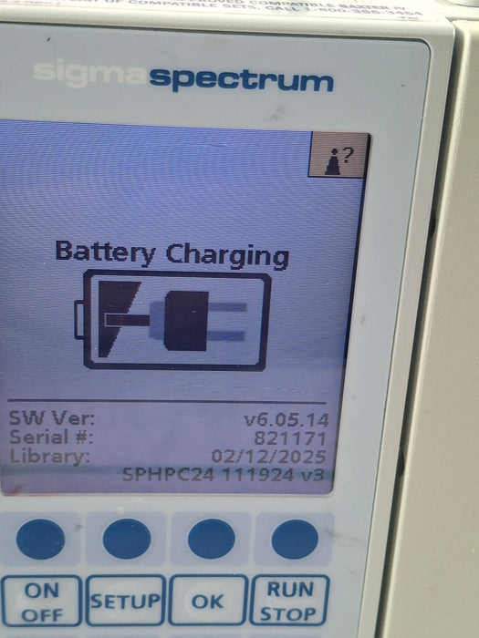 Baxter Sigma Spectrum 6.05.14 with B/G Battery Infusion Pump