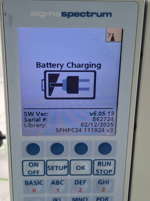 Baxter Sigma Spectrum 6.05.13 with B/G Battery Infusion Pump